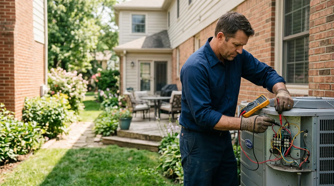 HVAC technician working near Helenville, WI